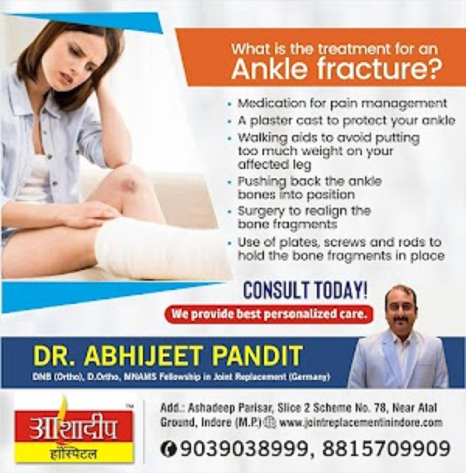 Ankle Fracture Treatment in Indore