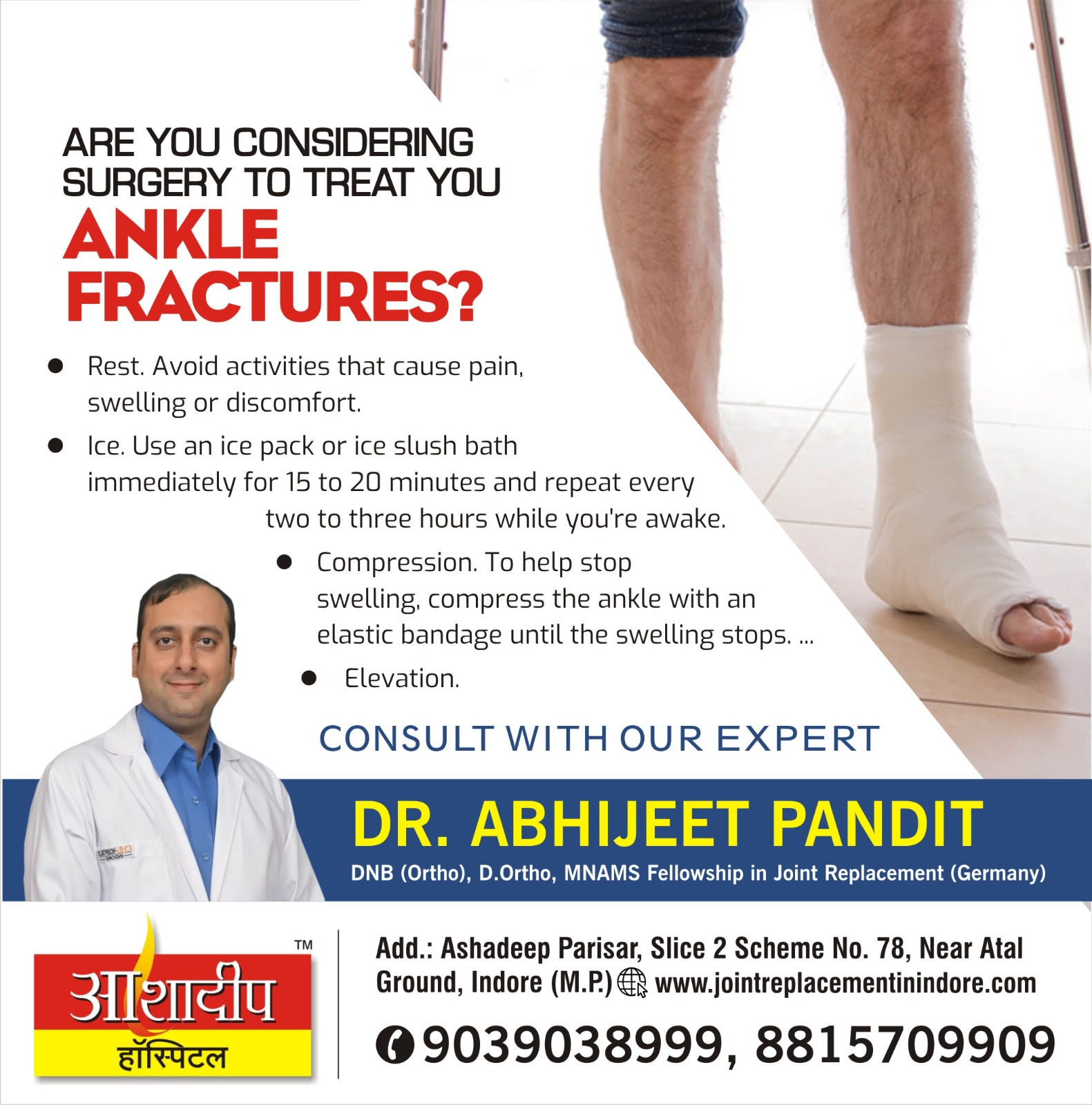 Best Ankle Injury Treatment Specialist in Indore
