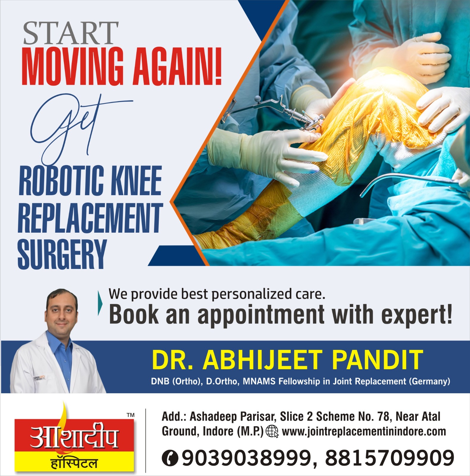 Best Robotic Knee Replacement Surgeon in Indore
