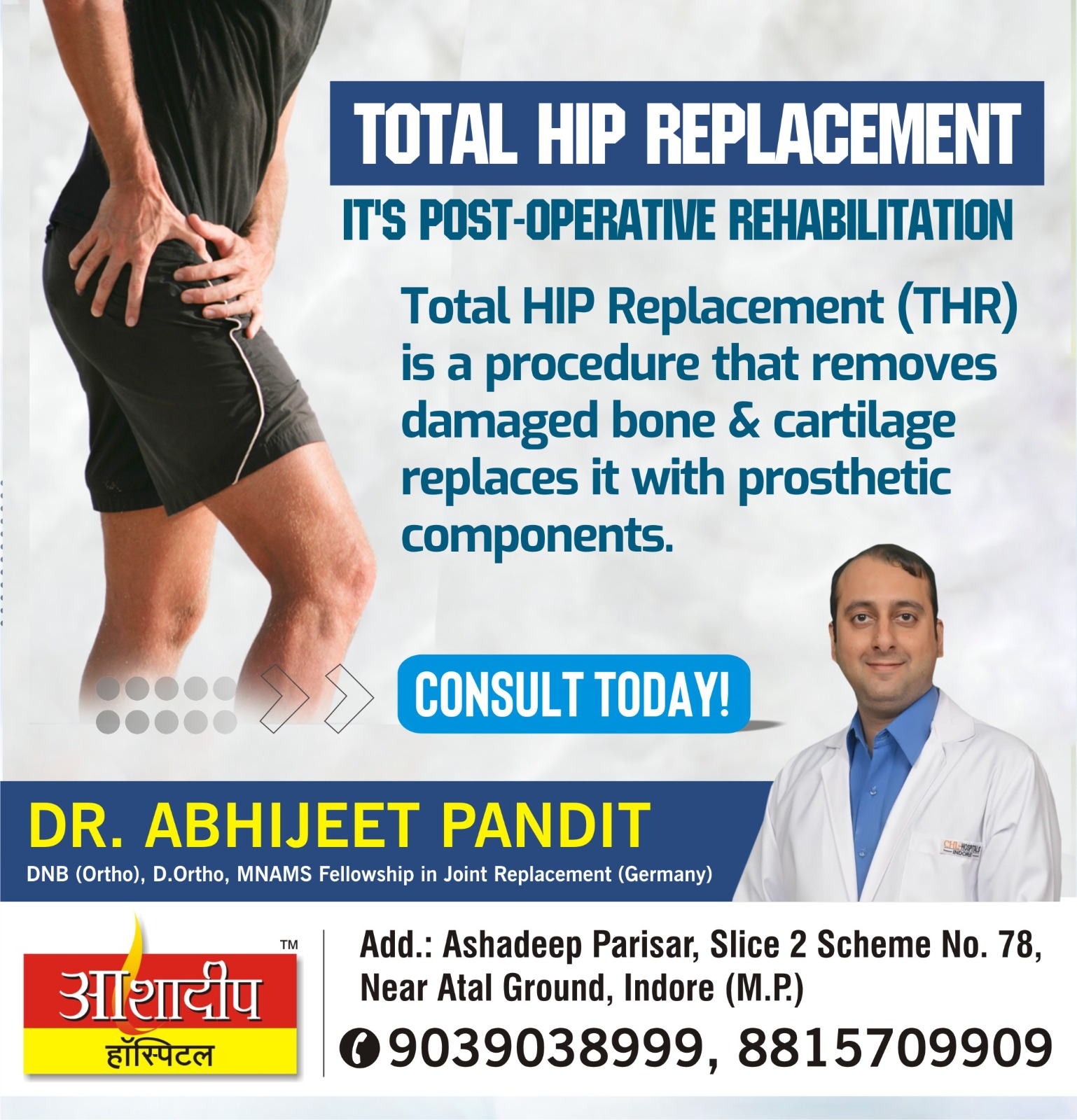 Hip Replacement Surgery Specialist near Vijaynagar Indore